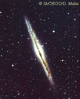 Flat View of A Galaxy From its Edge